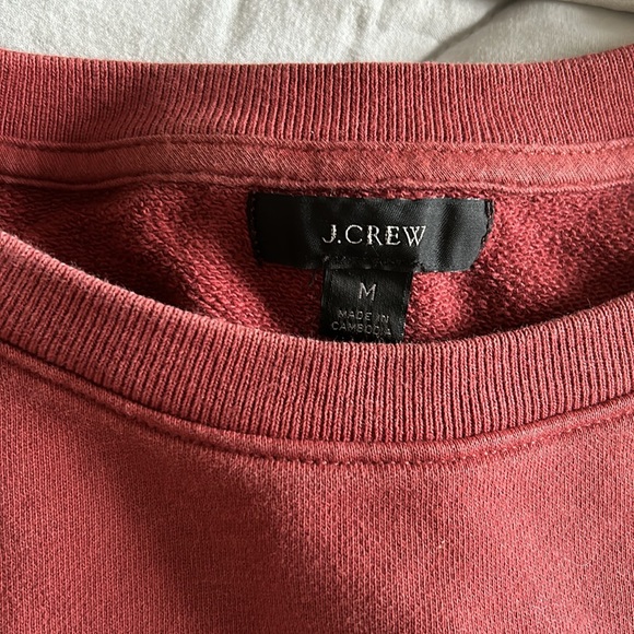 J.Crew University Terry Drawstring Shorts & Cropped Sweatshirt matching set red - Picture 9 of 15